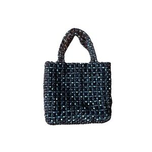 Pewter Grey Beaded Mini Bag - NWOT